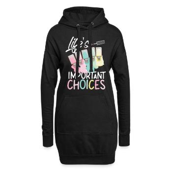 Nail Tech Quote Work Uniform Nail - Hoodie-Kleid - Schwarz - Vorne