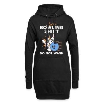Lucky Bowling Shirt Do not wash - Bowling Bowler - Hoodie-Kleid - Schwarz - Vorne