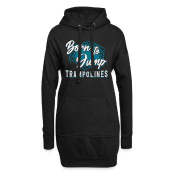 Trampolinspringer Trampolin Trampoline Geschenk - Hoodie-Kleid - Schwarz - Vorne