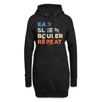 Manger Dormir Rocher Répéter Bloc Escalade de montagne - Sweat-shirt à capuche long Femme - noir - Devant