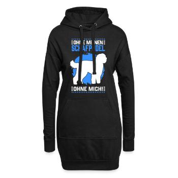 Ohne Schafpudel ohne mich altdeutscher Hütepudel - Hoodie-Kleid - Schwarz - Vorne