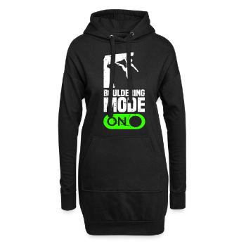 Bouldering Mode On Berg Klettern Felsen Bouldern - Hoodie-Kleid - Schwarz - Vorne