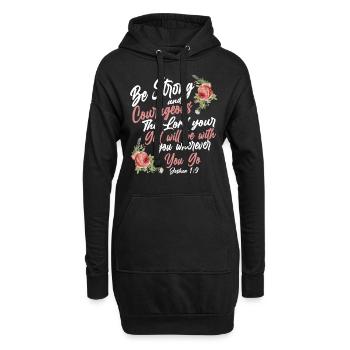 Christian Bible Verse Quote Rose - Hoodie-Kleid - Schwarz - Vorne
