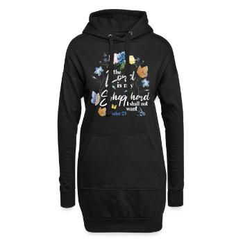 Citation de verset biblique chrétien - Sweat-shirt à capuche long Femme - noir - Devant
