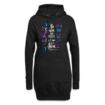 Citation de verset biblique chrétien - Sweat-shirt à capuche long Femme - noir - Devant