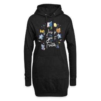 Christian Bible Verse Butterfly - Hoodie-Kleid - Schwarz - Vorne