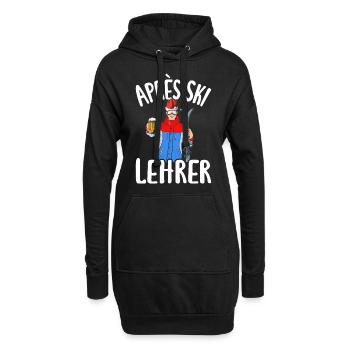 Après Ski Lehrer Skifahrer Après-ski Party Skiing - Hoodie-Kleid - Schwarz - Vorne