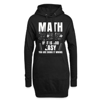 Mathematik Tshirt Professor Geometrie Algebra Pi - Hoodie-Kleid - Schwarz - Vorne