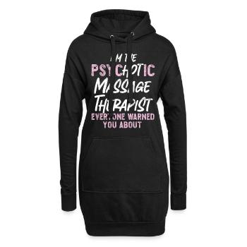 Massothérapeute agréé Thérapie - Sweat-shirt à capuche long Femme - noir - Devant