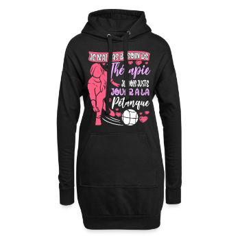 Pétanque Boules Tireur Pointeur Pétanque Joueur - Sweat-shirt à capuche long Femme - noir - Devant