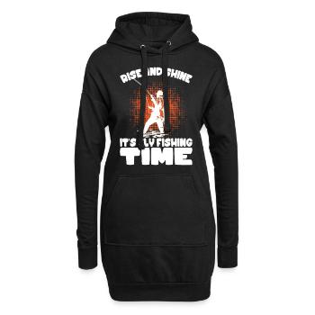 Pêche à la mouche Pêche Pêche Pêcheur Angel Cadeau - Sweat-shirt à capuche long Femme - noir - Devant