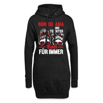 Bonusmama und Tochter - Hoodie-Kleid - Schwarz - Vorne