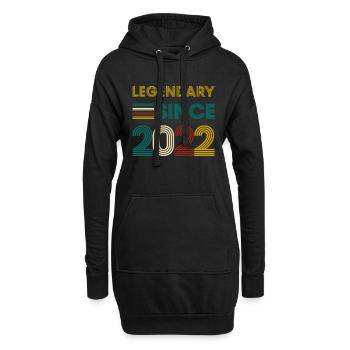Vintage Légendaire depuis l’anniversaire de 2022 - Sweat-shirt à capuche long Femme - noir - Devant