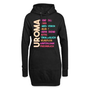Urgroßmutter Uroma - Hoodie-Kleid - Schwarz - Vorne
