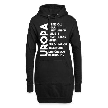 Uropa - Hoodie-Kleid - Schwarz - Vorne