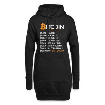 Bitcoin Crypto Bubble Bitcoin C’est - Sweat-shirt à capuche long Femme - noir - Devant