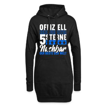 Nachbar Nachbarschaft Nachbarn - Hoodie-Kleid - Schwarz - Vorne