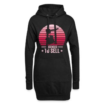 Courtier Courtier Immobilier Agent Immobilier Maison Courtier - Sweat-shirt à capuche long Femme - noir - Devant