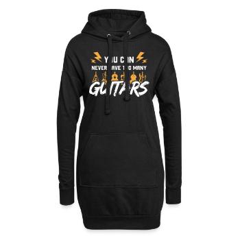 You Can Never Have Too Many Guitars - Hoodie-Kleid - Schwarz - Vorne