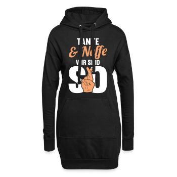 Tante und Neffe - Hoodie-Kleid - Schwarz - Vorne