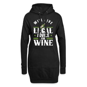 Anwalt Rechtsanwalt Jura Justiz Geschenk - Hoodie-Kleid - Schwarz - Vorne