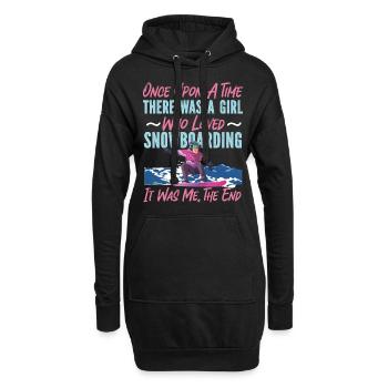 Snowboard Snowboard Girl Une fois - Sweat-shirt à capuche long Femme - noir - Devant
