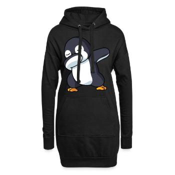 Dabbing Pinguin Pinguin Dab Pinguin Kostüm Jungen - Hoodie-Kleid - Schwarz - Vorne