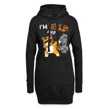 I’m Wild et 4 jungle animal toddler shirt - Sweat-shirt à capuche long Femme - noir - Devant