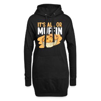 Cuire au four Muffin Pun C’est tout ou - Sweat-shirt à capuche long Femme - noir - Devant