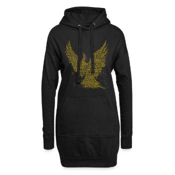PHOENIX: Conception d’art de mots! Créatures mythiques, mythologie - Sweat-shirt à capuche long Femme - noir - Devant