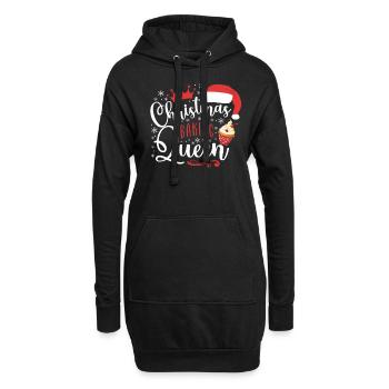 Cuire au four un cupcake de Noël - Sweat-shirt à capuche long Femme - noir - Devant