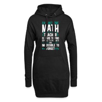 Math Teacher Nerd Student An - Hoodie-Kleid - Schwarz - Vorne