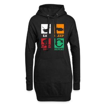 BMX Bike BMX Fahrrad BMX Rennen BMX Rad Geschenk - Hoodie-Kleid - Schwarz - Vorne