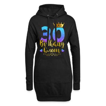 Dames Anniversaire Reine 30ème Anniversaire 30 Ans Naissance - Sweat-shirt à capuche long Femme - noir - Devant