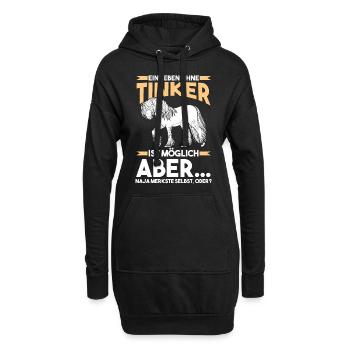 Reitlehrer Tinker Pferd - Hoodie-Kleid - Schwarz - Vorne