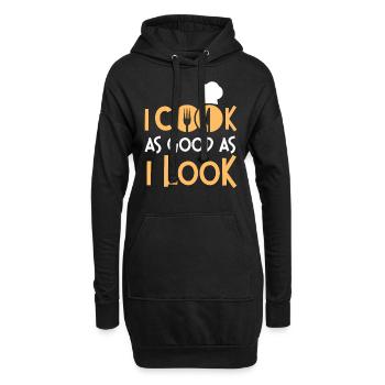 Cooking Cook Kitchen Chef I Cook - Hoodie-Kleid - Schwarz - Vorne