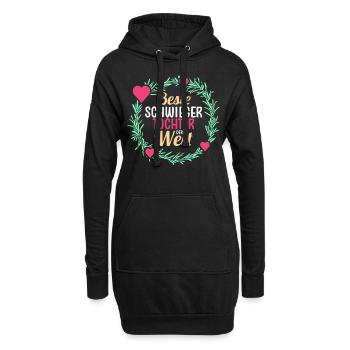 Schwiegertochter - Hoodie-Kleid - Schwarz - Vorne