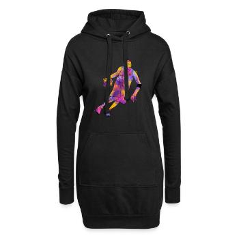 Cadeau de basketball pour le sport de tournoi d’entraînement - Sweat-shirt à capuche long Femme - noir - Devant
