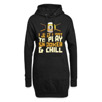 Billard Pool Billard Billardkugel Billardkö 8Ball - Hoodie-Kleid - Schwarz - Vorne