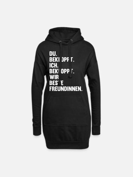 Beste Freundin - Hoodie-Kleid - Schwarz