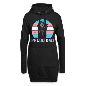 Stolzer Vater Trans Lgbt Rechte Lgbt Stolz Mama - Hoodie-Kleid - Schwarz - Vorne