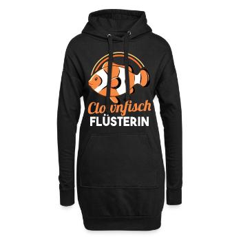 Clownfisch - Hoodie-Kleid - Schwarz - Vorne