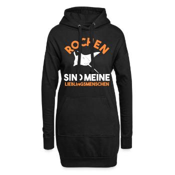 Rochen Mantarochen - Hoodie-Kleid - Schwarz - Vorne