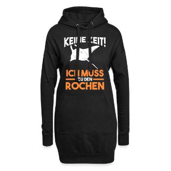 Rochen - Hoodie-Kleid - Schwarz - Vorne