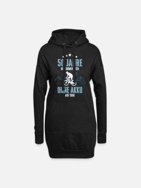 50. Geburtstag 50 Jahre Fahrrad Fahrradfahrer - Hoodie-Kleid - Schwarz