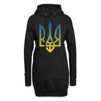 Ukraine Armoiries paix Liberté Démocratie Geschen - Sweat-shirt à capuche long Femme - noir - Devant