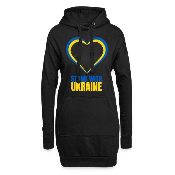 Stand avec Ukraine Vintage Ukraine Flag - Sweat-shirt à capuche long Femme - noir - Devant