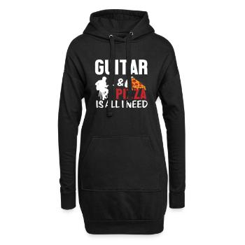 Guitare, Guitaristes, Guitare acoustique Bassistes - Sweat-shirt à capuche long Femme - noir - Devant
