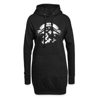 Es ist flach Bro Flat Earth Meme - Hoodie-Kleid - Schwarz - Vorne