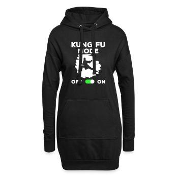 KUNG FU FIGHTER KUNG FU CADEAU - Sweat-shirt à capuche long Femme - noir - Devant